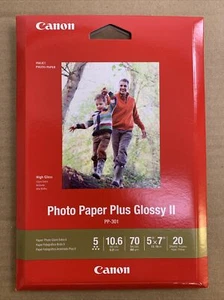 CANON PP-301 *5X7 Inkjet Photo Paper Plus Glossy II- 20 Sheets - Picture 1 of 7