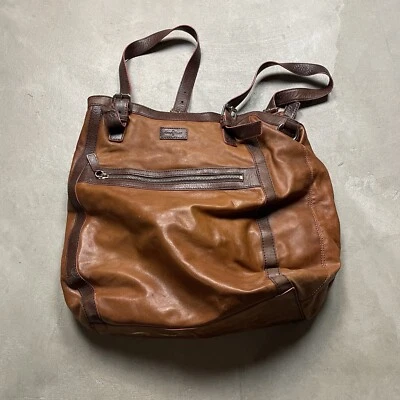 Cole Haan Leather Bag Buttery Soft Distressed Hobo Tote Satchel Medium Sized - Image 1 of 4