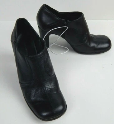 Hillard & Hanson Maggie Mujer Cuero Negro Puntera Cuadrada Botas Botines Talla 6.5 Foto 1 de 4
