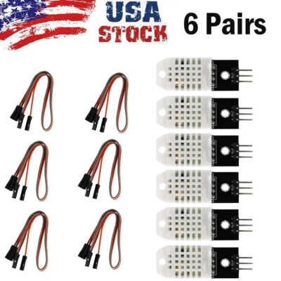 6x Digital Temperature Humidity Sensor Compatible with DHT22 AM2302 for Arduino - Image 1 of 4