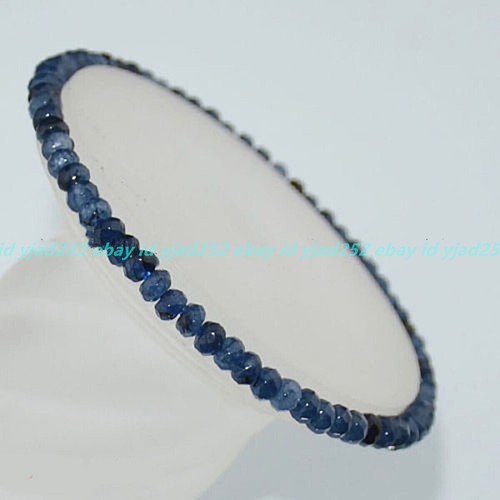 VALENTINO Bellissimo Braccialetto Perline Gemme Chinaite Rondelle 2x4mm Sfaccettate 7 5 pollici