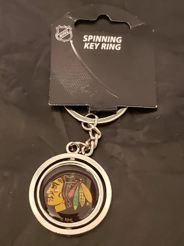 Chicago Blackhawks NHL Winter Classic Spinning Keychain Key Ring New Cover