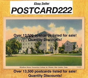 CT New London 1945 vintage postcard CONNECTICUT COLLEGE WINDHAM HOUSE - Picture 1 of 1