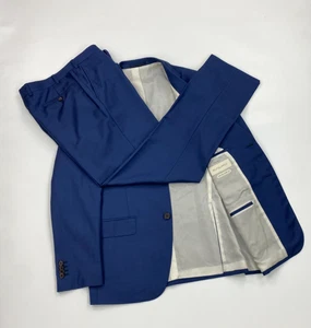 Herren Blau Suitsupply Anzug 40R W34 L32 Wolle Super 110's Napoli Brescia Gefüttert B/C - Bild 1 von 24