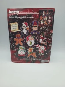Vtg Janlynn Christmas Counted Cross Stitch Ornaments Kit Cutesy Characters 21-95 - Picture 1 of 4
