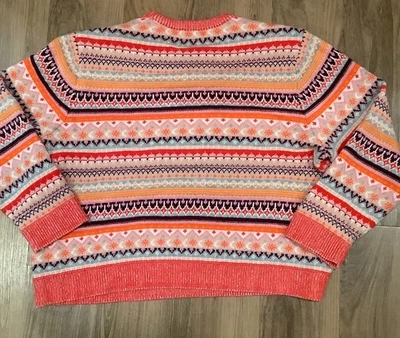 J.Crew Women’s Fair Isle Lambswool Blend Cropped Boxy Sweater XXL - Image 1 of 4