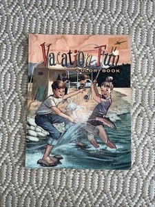 Vintage 1965 Vacation Fun Coloring Book Stephens Publishing Co. Sandusky Ohio - Picture 1 of 10