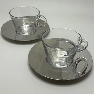 Conjunto de 4 xícaras de cappuccino Nespresso View Collection dois tons aço inoxidável 18/10 - Imagem 1 de 4