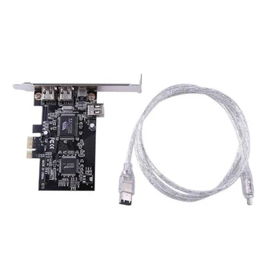 Scheda adattatore PCIe 4 porte (3 x 6 pin + 1 x 4 pin) Firewire 800 IEEE 1394 High Sp5597 - Immagine 1 di 4