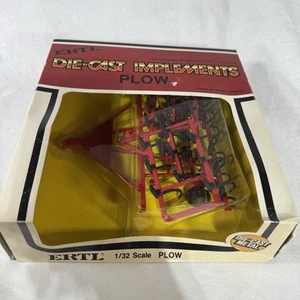 Vintage 1/32 Diecast Ertl Red International Die Cast Implement Plow NEW IN BOX - Picture 1 of 8