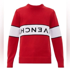 Givenchy Men’s Logo Cotton Sweater Red Size Large Brand New …AUTHENTIC - Picture 1 of 5