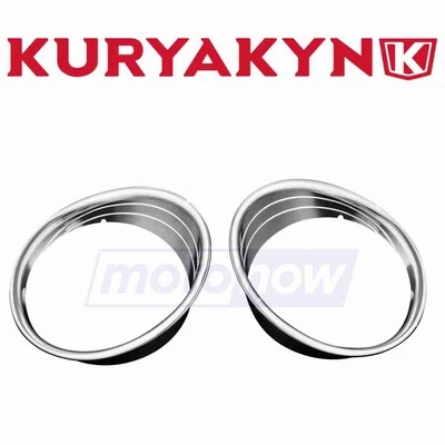 Kuryakyn Driving Light Bezels for 2017-2018 Indian Chieftain Dark Horse - mn - Imagem 1 de 4