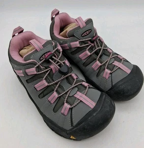 Keen Kinder Gr. 3 Targhee wasserdichte Wanderschuhe grau pink Utility Gorpcore NEU - Bild 1 von 12