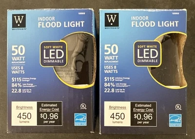 2 - WESTPOINTE 50-Watt Equivalent PAR20 Dimmable Indoor LED Flood Light Bulbs - Image 1 of 4