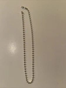 925 Sterling Silver 5MM 20”Bead Necklace Weight Of 28.5 Grams Made In Italy - Picture 1 of 2