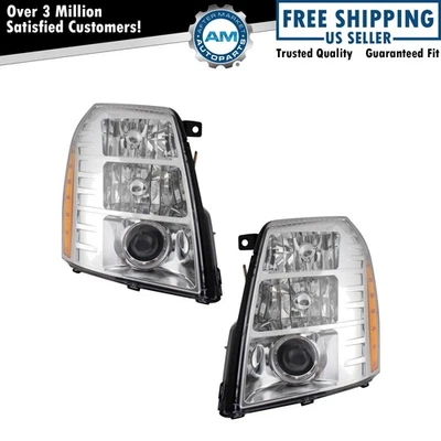 Conjunto de conjunto de faróis compatível com 07-14 Escalade Escalade ESV 09-13 Escalade EXT - Imagem 1 de 4