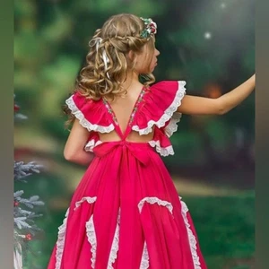 Dollcake Red Bells Frock Girls Dress 6 NEW Party Christmas Holiday Formal Gala - Picture 1 of 16