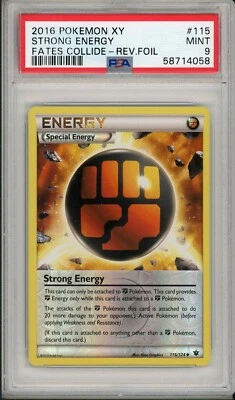 2016 Pokemon XY Fates Collide Reverse Foil Strong Energy #115 PSA 9 - Image 1 of 2