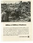 1945 Bell Telephone US Army Soldiers  Mortar Crew on Pacific Island WWII Ad