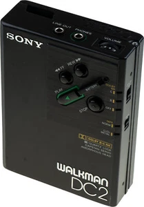 Sony WM-DC2 Walkman in schwarz Cassette Player Kassettenspieler Rar Selten - Bild 1 von 10
