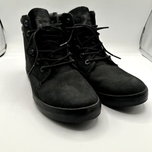 Timberland Women's SZ 8.5 Black Leather Ankle Sneaker Boots A34118 - Picture 1 of 9