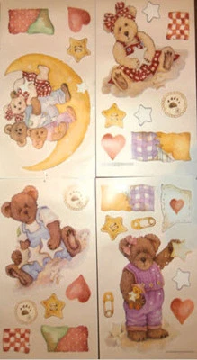 BOYDS BEARS wall stickers 27 big decals baby room nursery decor teddy - Image 1 of 4