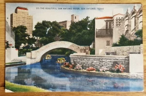 Postal San Antonio River Texas TX 1954 - Imagen 1 de 1