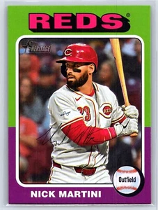 2025 Topps Heritage numero alto NICK MARTINI Cincinnati REDS #591 - Foto 1 di 2