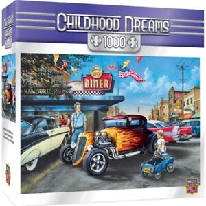 Childhood Dreams Hot Rods & Milkshakes 1000 piece jigsaw puzzle 680mm x 490mm