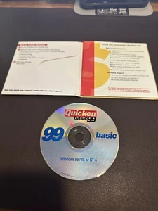 VINTAGE SOFTWARE: Intuit Quicken Basic 99 CD DISC For Windows 95/98/NT 251852 R1 - Picture 1 of 6