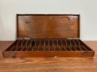 Antique mahogany wood English-made handcrafted artist paint box with palette