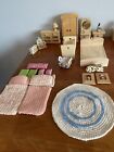 Wooden bedroom dollhouse furniture, excellent very clean condition, mint, lovely