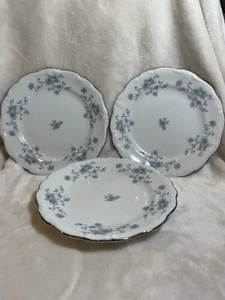 Juego de 3, Johann Haviland China Guirnalda Azul Alemania Bávara, Platos Pequeños - Imagen 1 de 5