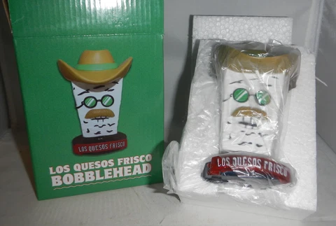 Frisco RoughRiders Texas Minor League Baseball Los Quesos Frisco Bobblehead NEW Cover
