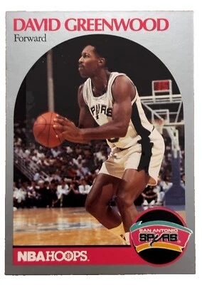 Excellent: Vintage 1990-91 NBA HOOPS David Greenwood San Antonio Spurs Card - Image 1 of 2