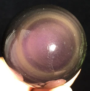 1,94 Zoll 150 g natürlicher Regenbogen-Obsidian poliert Kristallkugel Kugel Heilung IP0575 - Bild 1 von 11