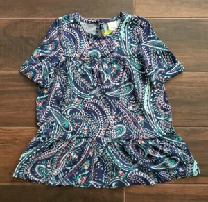 Vestito Paisley Blu Bambina Crazy 8 Taglia 12-18 Mesi NUOVO! - Foto 1 di 5