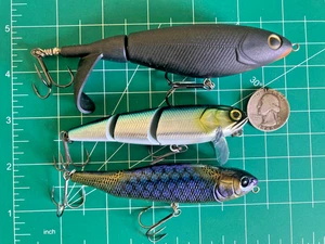 SET 3 KÖDER MEGABASS JACKALL MIKEY JR. CRANKBAITS RIVER-2-SEA PLOPPER TOPWATER - Bild 1 von 10