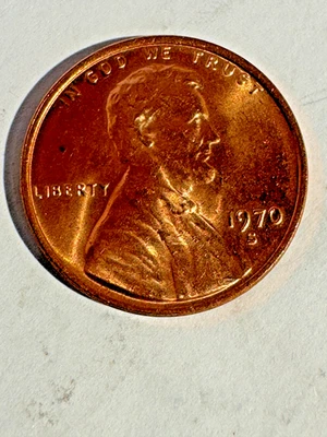 1970-S Large Date Lincoln Memorial Cent 1C, MS RD, Possible DDO and RPM Errors? - Image 1 of 4