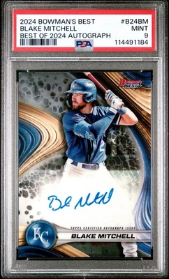 2024 Bowman's Best - Best of 2024 Autographs Blake Mitchell #B24-BM (RC) - PSA 9 - Image 1 of 2