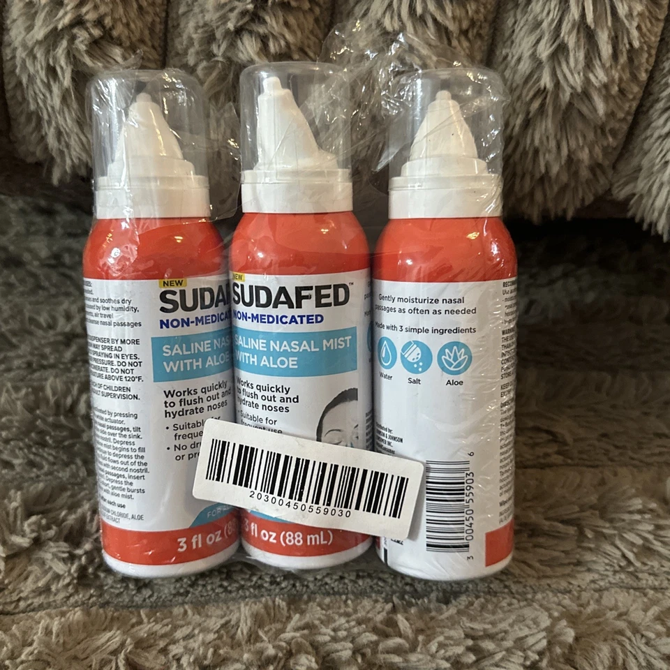 Sudafed Non-Medicated Saline Nasal Mist with Aloe 3 fl. oz EXJUL27