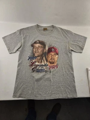 Camiseta De Colección NY Yankees STL Cardinals 1998 Roger Maris Mark McGwire Nuez moscada Grande Foto 1 de 4
