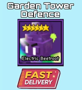 Roblox Garden Tower Defence🌻 | Exclusive Electric Beetroot Unit | RARE - Picture 1 of 1
