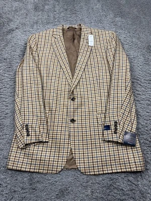 Blazer Brooks Brothers Hombres 46L Fabricantes Seda Lino Cuadros Chaqueta Madison De Colección Nuevo con Etiquetas Foto 1 de 4