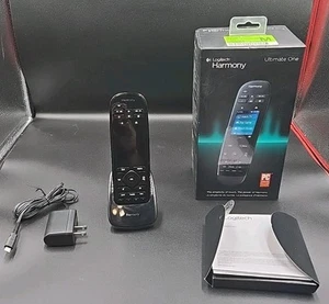 Logitech Harmony Ultimate One IR Remote 915-000224 CIB Box Cradle Charger Works - Afbeelding 1 van 20