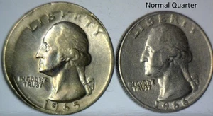 1965 ERROR HUGE Broad Struck + OFF CENTER Washington Quarter BU + O/C Toned Coin - Picture 1 of 5