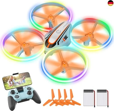 i9C Drohne mit Kamera HD für Kinder, Mini Drone mit Bunte LED Lichter, RC  - Bild 1 von 4