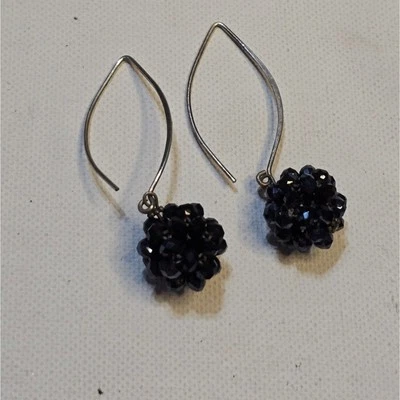 Pendientes lágrima Anthropologie tono azul y plata Foto 1 de 3