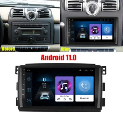 9" Android 11.0 Auto Radio GPS Navigation Wifi 2+32GB Für Smart Fortwo 2006-2010 - Bild 1 von 4