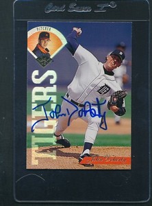 1995 Leaf #9 John Doherty Tigers Signed Auto *D1377